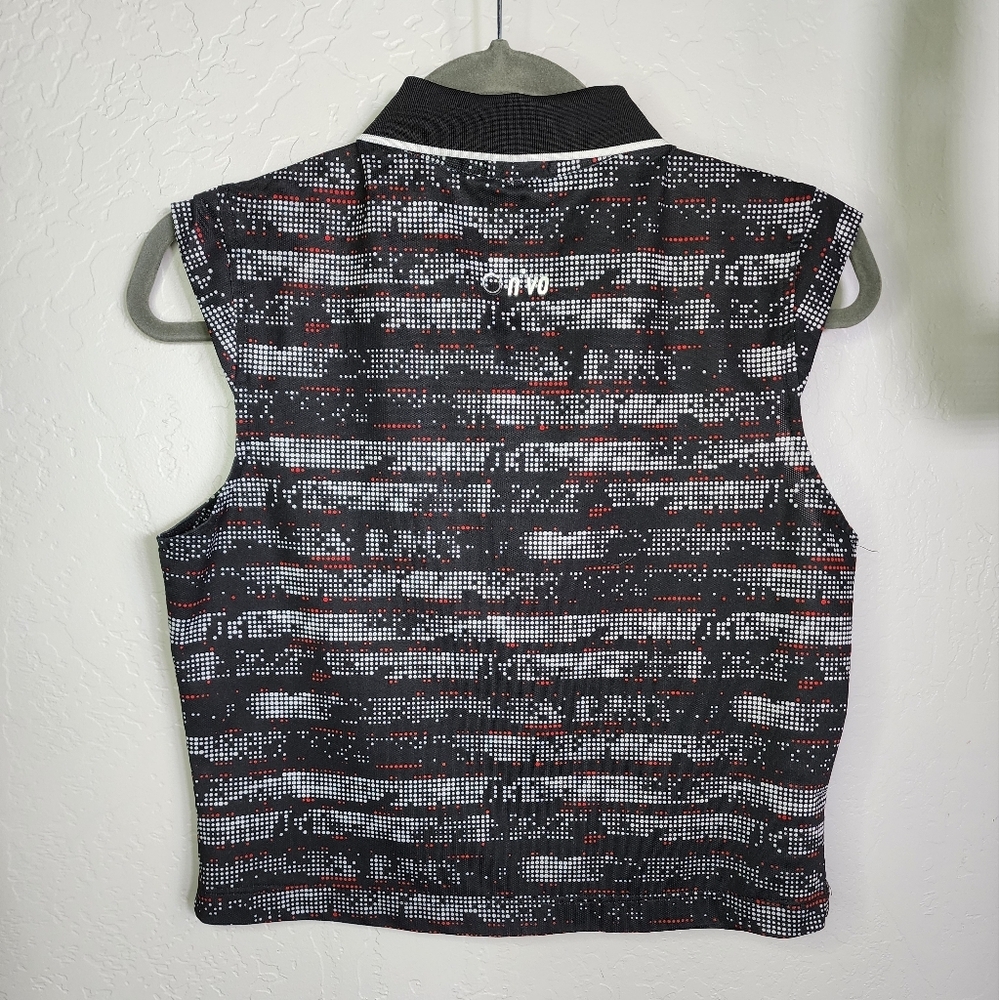 Nivo Black Pixel Golf Crop Tank Half Zip Tank Size Small - Picture 4 of 6